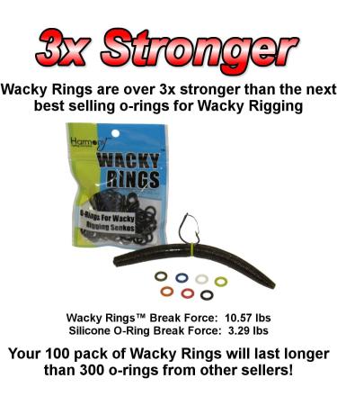 Wacky Rings - 100 pack O-Rings for Wacky Rigging Senko Worms/Soft Stickbaits - Bait Saver Orings for 4&5 Senko Style Worms - Buy Online on GoSupps.com