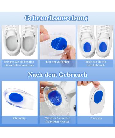 Heel Spur Inserts - 5 Pairs Soft Gel Heel Pillows for Men & Women | Orthopedic Cushions for Heel & Achilles Tendon Protection - Buy Online on GoSupps.com