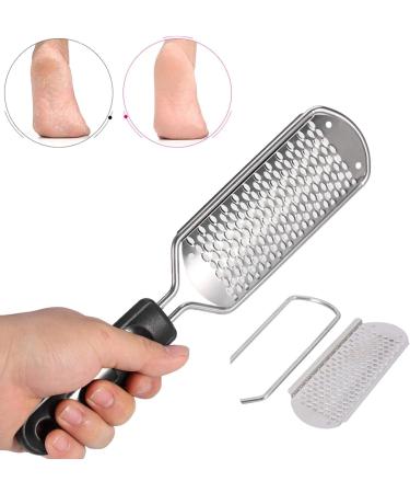 Double-Sided Rustproof Steel Dead Skin Remover & Callus Remover for Perfect Pedicure - Foot Care Tool in Black - Buy Online on GoSupps.com