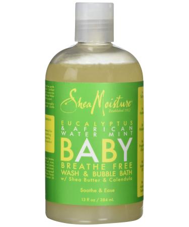 Shea Moisture Eucalyptus & African Water Mint Baby Breathe Free Wash & Bubble Bath  13 Ounce