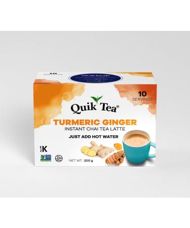 Quik Tea Turmeric Ginger Chai Tea Latte 10 Count (Pack of 1)