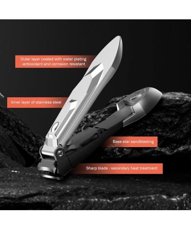 BEZOX Heavy Duty Nail Clippers with Catcher - Self-Collecting Nail Cutters for Fingernails and Toenails - Ergonomic Lever for Impeccably Manicured Nails - Buy Online on GoSupps.com