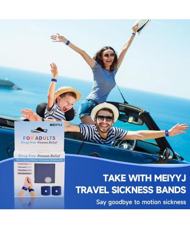 MEIYYJ Travel Sickness Bands for Adults and Kids - Motion Sickness Wristbands 1 Pair (Blue) - Buy Online on GoSupps.com