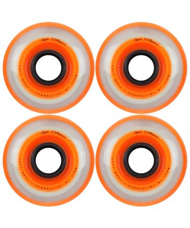 Labeda Millenium Inline Skate Wheels 4 Pack Orange - Soft 76mm