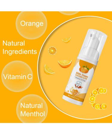 Foam Kids Toothpaste - Orange Flavored | Low Fluoride | Whitening | Anti-Cavity - For U Shaped Toothbrush | Ages 3 - Buy Online on GoSupps.com