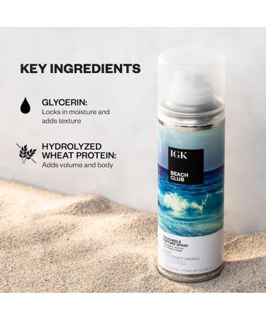 IGK BEACH CLUB Touchable Texture Spray | Hold + Volume + Lightweight | Vegan + Cruelty Free | 5 Ounce (Pack of 2) - Buy Online on GoSupps.com