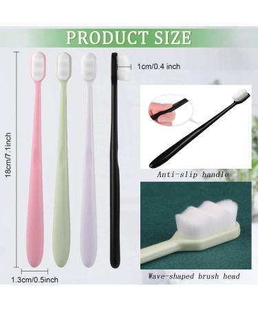 12 Pack Ultra Soft Bristle Toothbrush for Sensitive Gums - Adult Micro Nano Toothbrush with 20,000 Soft Bristles in 4 Colors - Buy Online on GoSupps.com