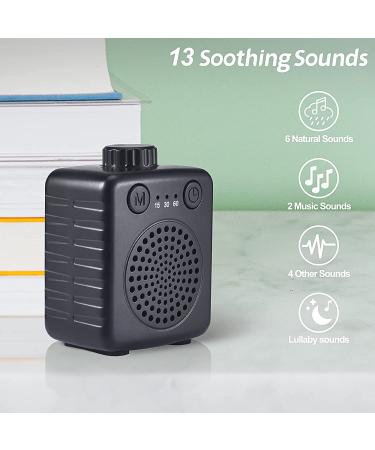 Fansbe Black White Noise Portable Sound Machine - Mini Travel Size with 13 Soothing Sounds - Buy Online on GoSupps.com