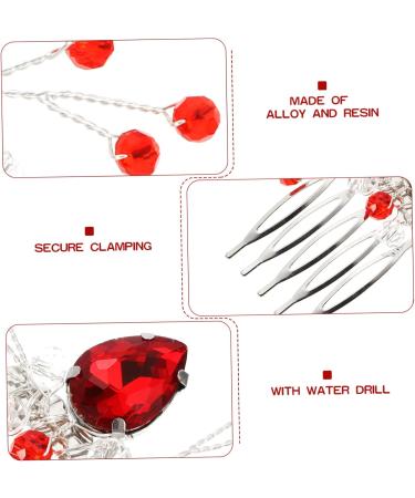 FRCOLOR Rhinestone Hair Clips Hair Rhinestone Hair pin Hair for Women Womens Headpiece Girls Hairpin Rhinestone Headpieces for Women Girl Headpiece Metal Hair Piece Glass Hair Comb Clips - Buy Online on GoSupps.com