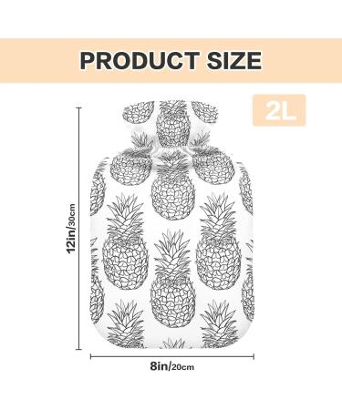 Hot Water Bottles with Pineapple Cover - 2L Pain Relief for Women Girls & Kids | International Shipping - Buy Online on GoSupps.com