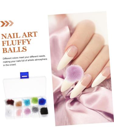 FRCOLOR 3 Boxes Nail Set Pompom Balls Nail Art Puff Nail Charms Nail Fluffy Manicure Accessories Pompoms for Nails Charms for Nail Accessories Velvet Removable 3D Decorations - Buy Online on GoSupps.com