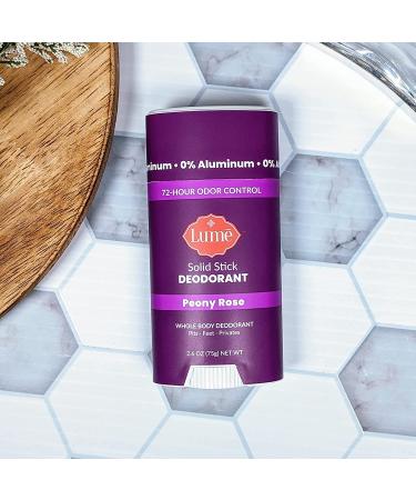 Lume Solid Deodorant Stick - 2.6 oz Whole Body Natural Deodorant (Peony Rose) - Buy Online on GoSupps.com