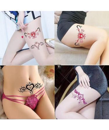 Qullue Sexy Flowers Temporary Tattoo Stickers for Girls, Women, Adults - 20 Sheets, Long-lasting and Realistic Fake Tattoos - Buy Online on GoSupps.com