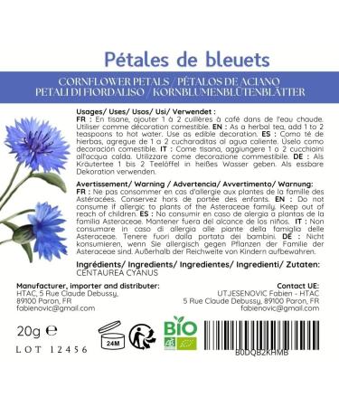  al badil Organic Blueberry Petals Centaurea cyanus Herbal Tea Edible and Decorative Flowers - Buy Online on GoSupps.com