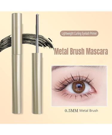 Metal Brush Long-lasting Mascara Metal Mascara Curling Eyelash Long Lasting Waterproof Smudge-Proof Mascara (Black) - Buy Online on GoSupps.com