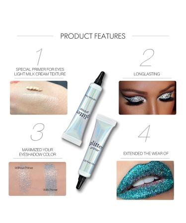 ZOOMINE Glitter Eyeshadow Primer - Long Lasting & Smudgeproof Gel Base for Oily Lids (3 Pack) - Buy Online on GoSupps.com