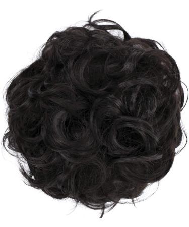 CAISHA by PRETTYSHOP Large Hairpiece Scrunchy Updo Curly Messy Bun Dark Chocolate Brown G2E #3 - Instant Style Solution - Buy Online on GoSupps.com