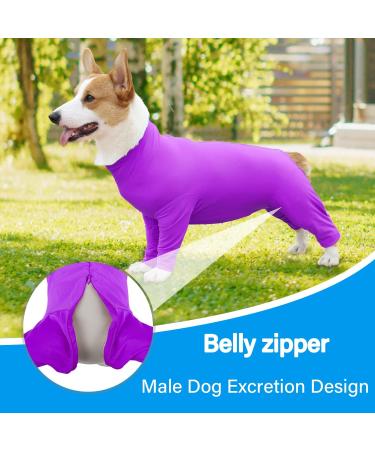 ETDANE Surgical Recovery Suit for Dogs | Post-Operation Protection | Long-Sleeve Clamping Pajamas for Male & Female Pets | XL Purple - Buy Online on GoSupps.com