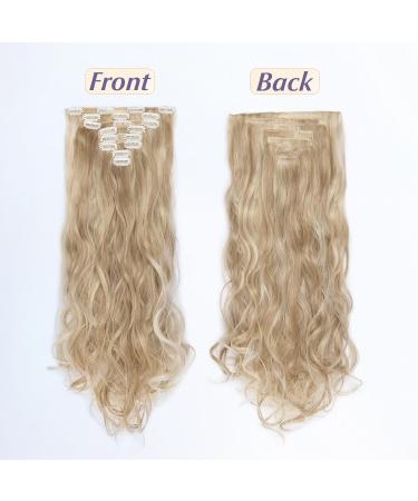 Elailite Clip-In Hair Extensions - Real Hair 8 Tressen 18 Clips 24 inches (60cm) Honeyblond/Blonde 140g - Affordable Quality for Full Hair Transformation - Buy Online on GoSupps.com