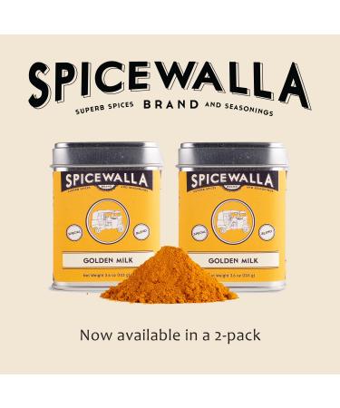 Spicewalla Golden Milk Powder 3.6 oz - Cinnamon Ginger Turmeric Drink Tea Latte Mix - 1 Pack - Buy Online on GoSupps.com