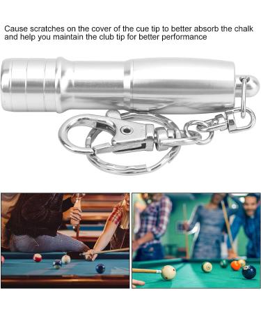 Aluminum Billiard Tip Pricker with Keychain | Pool Stick Needle for Cue Maintenance - Silver - Buy Online on GoSupps.com