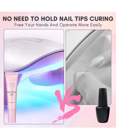 Makartt Pink Nail Glue Gel for Press On Nails | Strong Adhesive for False and Acrylic Nails - Buy Online on GoSupps.com