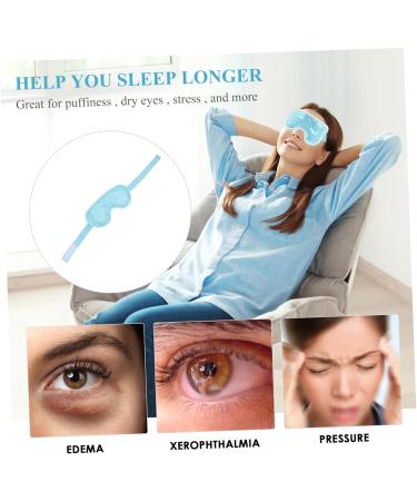 PLAFOPE 1pc Cold Compress Hot Compress Eye Mask Blackout Eye Reusable Eye Cooling Patch Heat Eye Eye Mask Eye Shades for Sleep Eye Mask Heated Eye Patch Compress Eye Pad Sleep Eye Blue 20X10X1CM - Buy Online on GoSupps.com