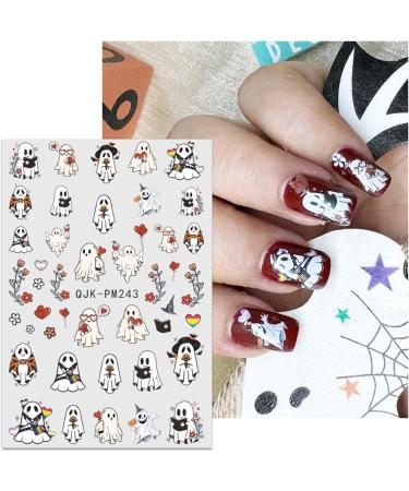JMEOWIO 9 Sheets Halloween Nail Art Stickers Decals Self-Adhesive Cute Ghost Snake Nail Supplies Nail Art Design Decoration Accessories - Buy Online on GoSupps.com