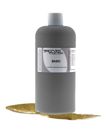 Senjo Color Senjo Color Metallic Basic Body Paint | Water-Soluble Cosmetic Body Paint | Airbrush and Brush Liquid | 500 ml (Gold)