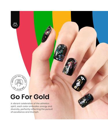 Beetles Gel Nail Polish Set 7 Vibrant Colors & Golden Chrome - Soak Off UV Gel with Double-Ended Brush - Perfect for Stunning Nails 2024 - Buy Online on GoSupps.com