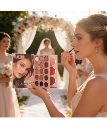 Makeup Eyeshadow Palette - 21-Color Book-Style Kit | Eyeshadow Palette Set with Matte and Shimmer Shades Cosmetics Palettes with Blendable Pigments Makeup Kit for Daily Routine Wedding Party - Buy Online on GoSupps.com