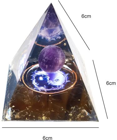 Vnstwww 7 Chakra Orgonite Pyramid - Reiki Healing Crystal for Meditation & Feng Shui Decoration | 6cm A6 - Buy Online on GoSupps.com