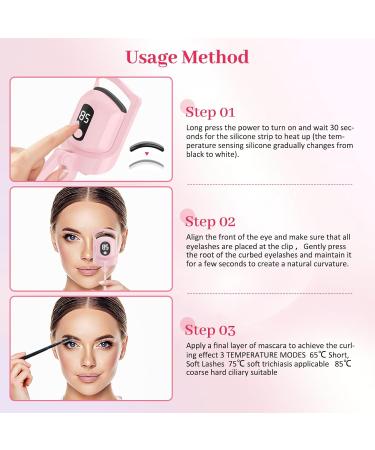 Buy Rechargeable Heated Eyelash Curlers - 3 Heating Modes & Digital Display | Fast International Shipping - Buy Online on GoSupps.com