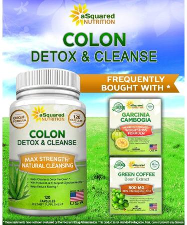 Max Strength Pure Colon Cleanse for Weight Loss - 120 Capsules | Natural Detox Cleanser for Digestive Health | Diet Supplement for Men & Women - Buy Online on GoSupps.com