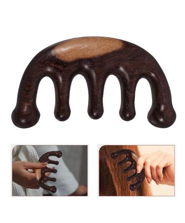 Minkissy Handheld Wooden Hair Comb - Wide Tooth Comb for Curls & Smooth Hair (10.50x5.50x2.00cm) - International Shipping Available - Buy Online on GoSupps.com