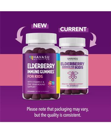 Elderberry Gummies for Kids with Zinc & Vitamin C | Immune Defense Support | Vegan Gummies 60 Count - Buy Online on GoSupps.com