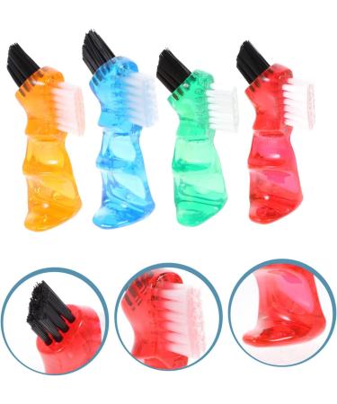 Beaupretty 12 STK Toothbrush Holder & Cleaning Set | Double-Sided Prosthesis Brushes & Mini Dental Floss | Travel-Friendly Denture Care in 3 Colors - Buy Online on GoSupps.com