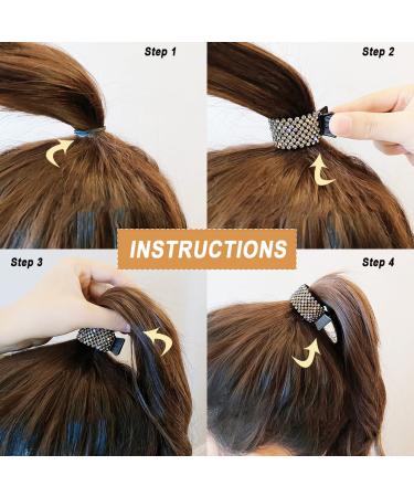Rhinestone Rhinestone Hair Barrettes: High Ponytail Clips for Women - Perfect Hair Accessory Gift - Buy Online on GoSupps.com