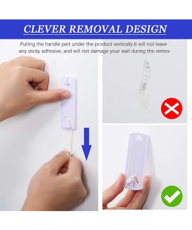 20 Pieces No Damage Picture Hangers Picture Hanging Kit Without Nails No Trace Adhesive Art Hanger for Bathroom Kitchen Home Door Closet  White (20 Pieces) - Buy Online on GoSupps.com
