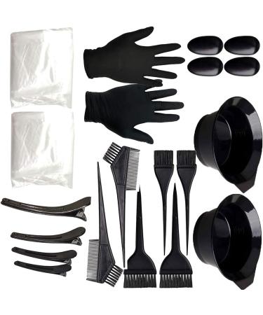 RIYAN 1Set Hairdressing Coloring Brushes Bowl Self-Help Salon DIY Hair Coloring Styling Tools with Disposable Shower Cap - Buy Online on GoSupps.com