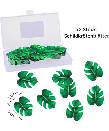 72 Edible Tortendeco Leaves for Cake & Muffin Decoration | Palm & Turtle Leaf Jungle Decor - Perfect for Weddings & Birthdays - Buy Online on GoSupps.com