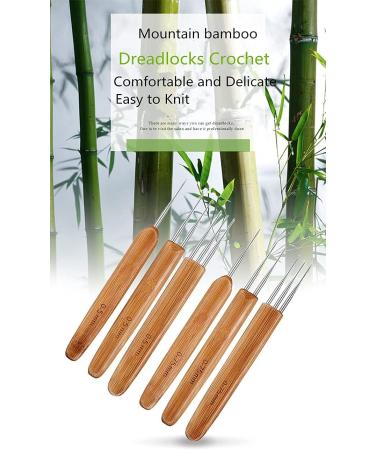 LDCREEE Dreadlock Crochet Hooks Set - 3 Pieces 0.75mm Wood Color for Hair Braid Craft - Buy Online on GoSupps.com