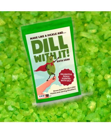 Dill with It Pickle Bath Soak - Premium Dill Pickle Scented Bath Salts for Teens | Funny Stocking Stuffers & Gift Idea for Pickle Lovers - Buy Online on GoSupps.com
