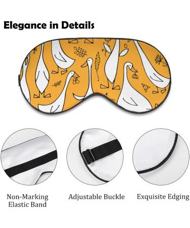 Goose Happy Life Sleep Mask - Adjustable Strap Eye Cover for Sleeping, Blocks Light for Night Travel and Nap - Men and Women - Buy Online on GoSupps.com