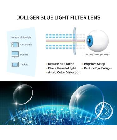 Dollger Blue Light Blocking Glasses Computer Glasses Anti Fatigue Eyeglasses Vintage Metal Frame Game Glasses for Women Men Gold - Buy Online on GoSupps.com