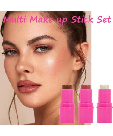 Contour Highlighter Blush Sticks - Waterproof Multi Stick Face Makeup - Pink Package C Set - Buy Online on GoSupps.com