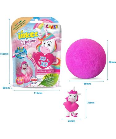 Buy INKEE UNICORN Bath Bomb for Kids - 100g Surprise Unicorn Figures | Popcorn Scented Fun! - Buy Online on GoSupps.com