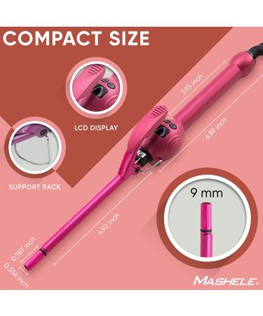 Professional 3/8 Inch Curling Iron - 9mm Ceramic Tourmaline Curl Wand for All Hair Types | Wave Hair Styling Tool with Non-Slip Handle | Adjustable Temperatures 225 F to 450 F - Buy Online on GoSupps.com
