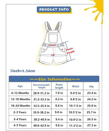 KIDSCOOL SPACE Baby Girl Boy Jean Overalls Toddler Denim Shortall 12-18 Months Blue-2037 - Buy Online on GoSupps.com