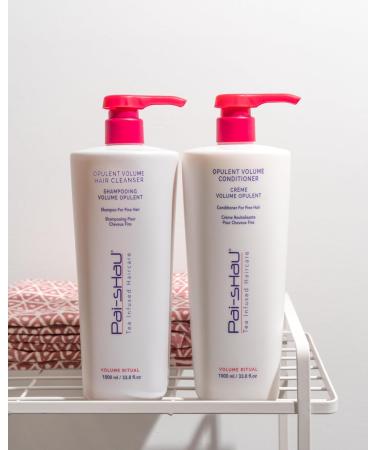 Pai-Shau Opulent Volume Cleanser and Conditioner Duo Set - Volumizing Cleanser and Conditioner for Thin Hair - Provides Improved Volume and Hydration - Shampoo for Women - 33.8 Fl Oz each Volume Duo 1L - Buy Online on GoSupps.com